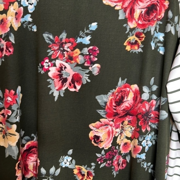 REBORN J WOMENS FLORAL JERSEY and STRIPED SLEEVES WITH ELBOW PATCHES SIZE 3XL - Picture 4 of 8